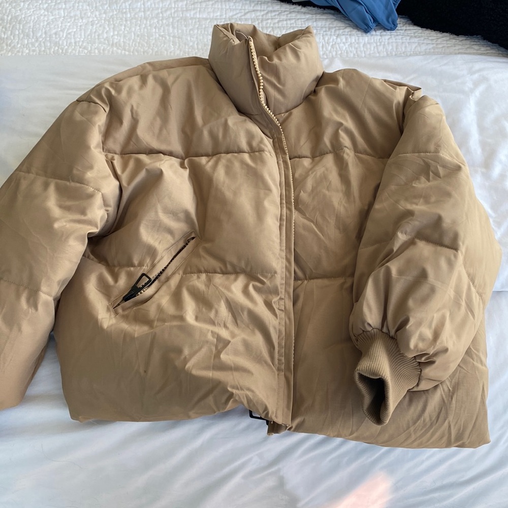 New Tan Puffer Coat Gem